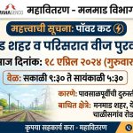 मनमाडकरांनो लक्ष द्या! आज शहरासह परिसरात दिवसभर वीजपुरवठा खंडित राहणार; पावसाळ्यापूर्वीच्या कामांसाठी महावितरणचा निर्णय